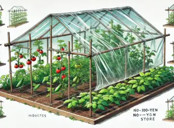 家庭菜園 雨よけ 自作