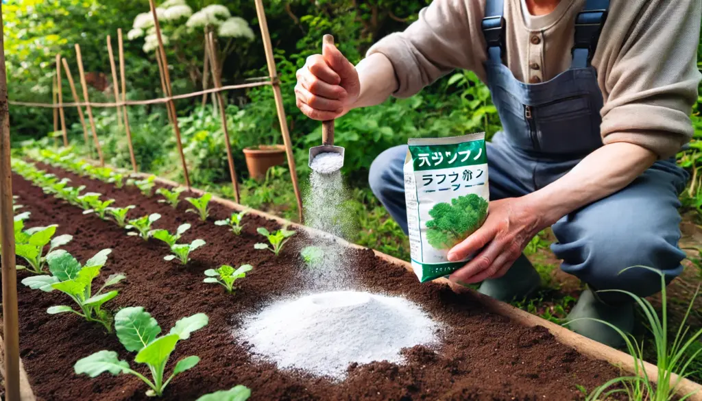 家庭菜園 石灰を使ってコガネムシの発生を防ぐ