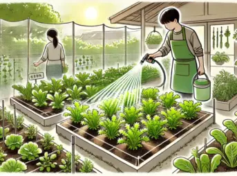 家庭菜園 水菜 虫
