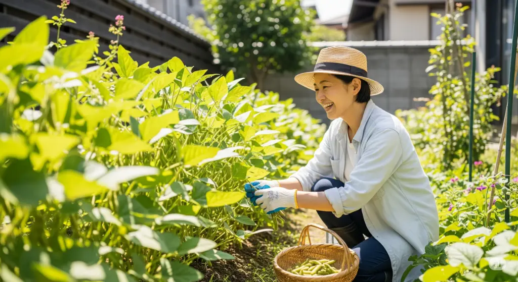 楽しい家庭菜園で大豆を収穫しよう
